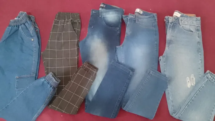 Lote 5 Calças Femininas Tam 36 - Jeans e Joggers (Semi-novas)