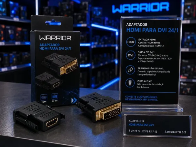 Adaptador HDMI para DVI 24/1 (Acessório novo)