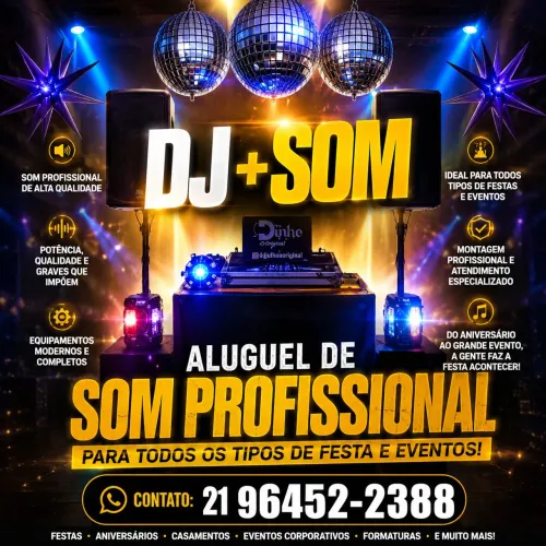 Deejay + Som e Iluminação  