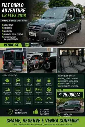 Fiat Doblo Adv/adv Tryon/locker 1.8 Flex 2018
