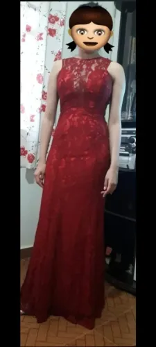 Vestido de festa Marsala