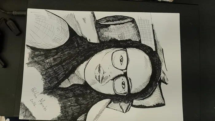 DESENHO FEITO À MÃO EM NANQUIM - SOB ENCOMENDA