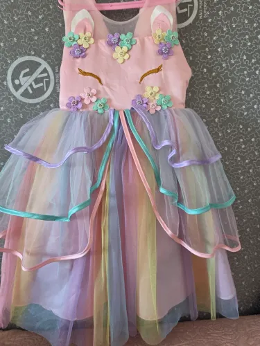 Vestido festa unicórnio infantil