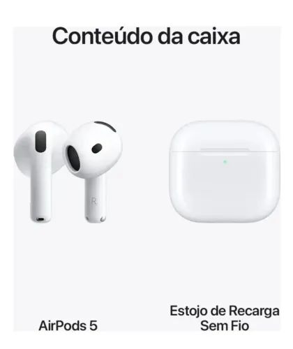 AIRPOD 5 COM ESTOJO DE RECARGA SEM FIO