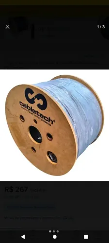Caixa C/ 500m Cabo Fibra Óptica drop 
