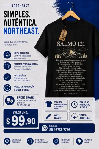 Camisetas estampas evangélica 