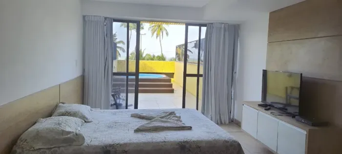 Apartamento mobiliado 1 quarto frente mar