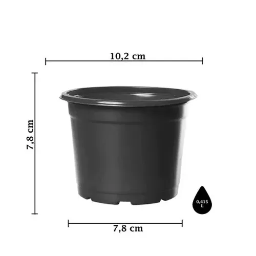 Vaso de vinil para plantio 430 ml (kit com 10 unidades)