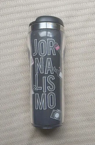 Copo Térmico Jornalismo Ludi Novo - Presente Criativo Informação Em Primeira Mão - 450ml