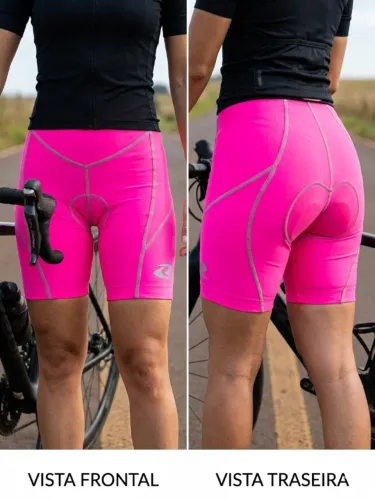 Short Feminino para Bike - Marca Refactor - Tam. P - Cor Rosa