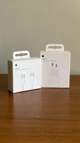 Carregador Original Apple 20w Cabo Original Apple 1m Kit completo