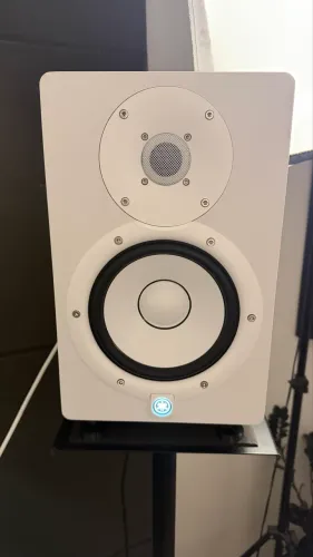 Par Yamaha HS7 Branca Monitores de audio caixa de som