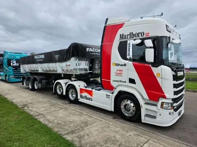 Scania R450 6x2 Ano 21 Euro 5 Automático + Basculante Facchini Ano 25 0km 25m³ Sem pneus