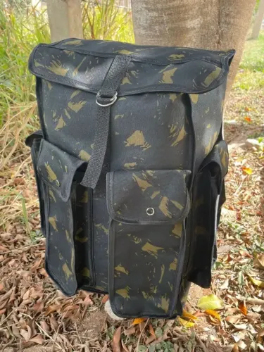Mochila Grande Com Alças Reforçadas Para Carregar Ferramenta/kit Sobrevivência Camuflada