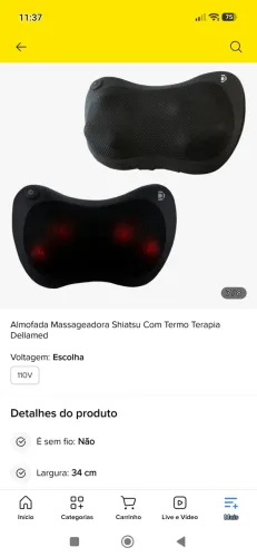 Almofada massageadora