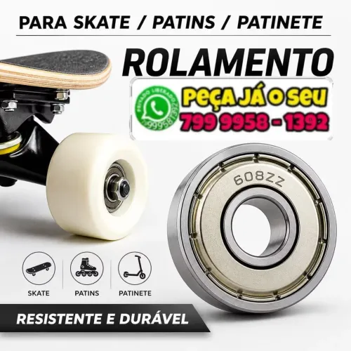 Patins, patine, skate, rolamentos novos para substituição