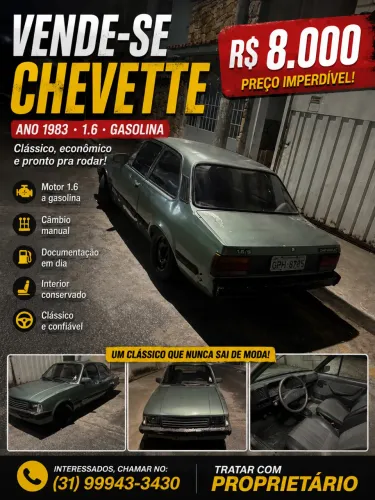Chevrolet Chevette L / SL / Sl/e / DL / SE 1.6 1986