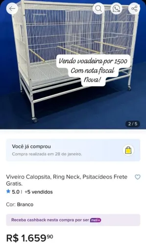 Gaiola voadeira 