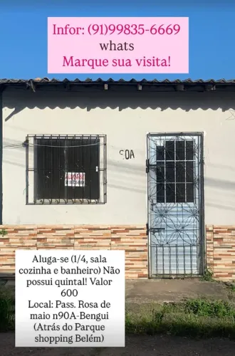 No Bengui-CASA PRA ALUGAR atras do MIX MATEUS R$600