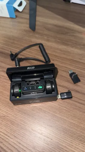 Microfone lapela sem fio para camera e celular zccom9