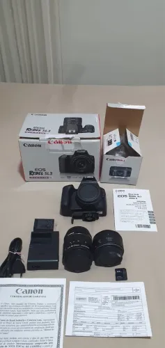 Canon SL3 com 02 lentes + cartão de memória 128GB