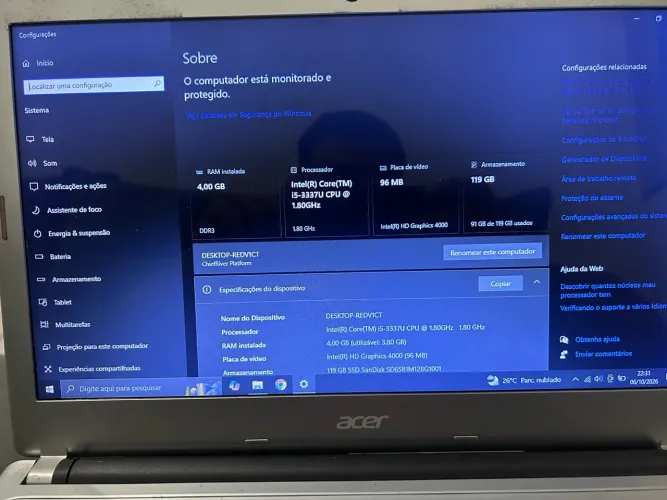 Notebook Acer V5