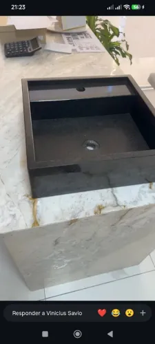 Pia no granito preto são Gabriel