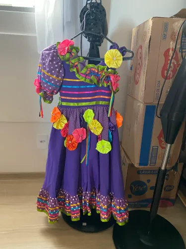 Vestido festa junina infantil 8 a 14 anos 