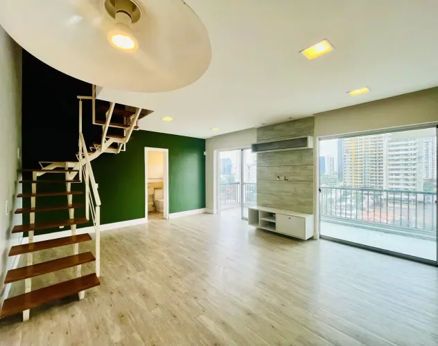 Apartamento Duplex para locação no Brooklin, com 106m2, 2 Suites, 2 Vagas - São Paulo SP