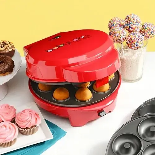 Máquina de Cake Pop e Mini Bolinhos Fun Kitchen 12 Cavidades - Vermelha