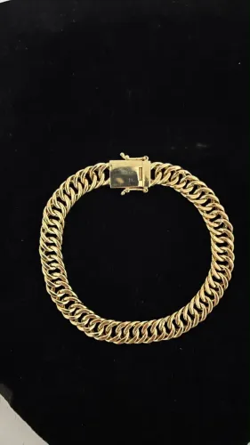 Pulseira de ouro 18k 750 (oco)