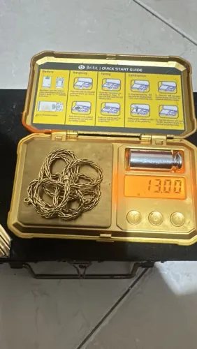 Corrente de ouro oca 90k