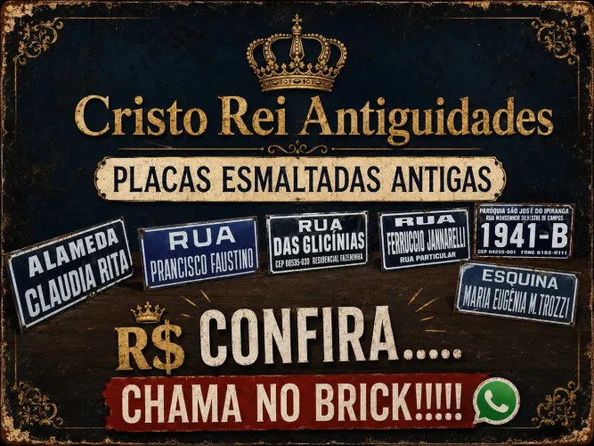 Placa de rua espantada antiga azul Raridade