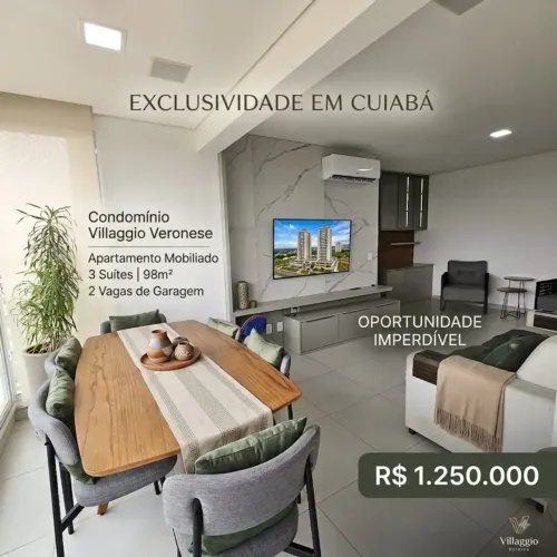 Apartamento para venda no Villaggio Veronese, bairro Santa Rosa em Cuiabá, Apartamento mob