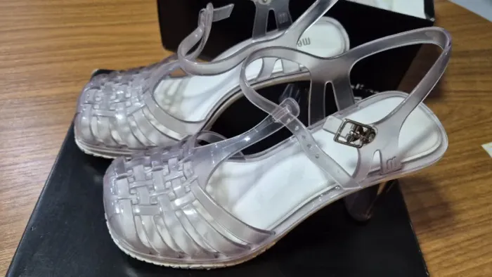 sandália feminina melissa vixen transparente tam. 35