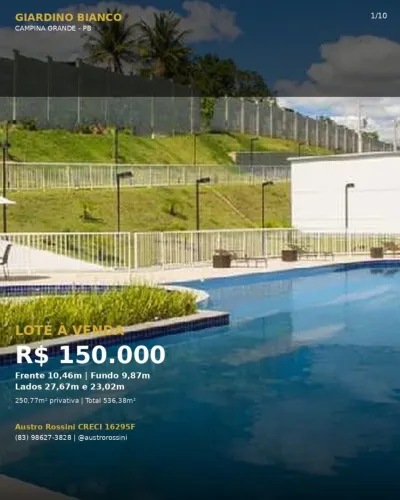 Lote a venda no Condomínio Giardino Bianco 