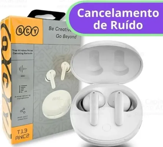 Fone QCY T13 ANC 2 branco