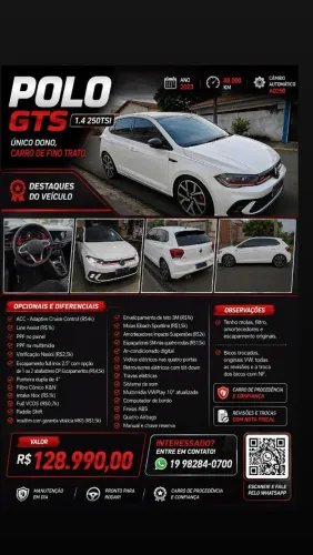 Volkswagen Polo GTS 1.4 TSI 16V Flex 2023