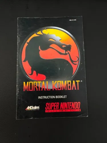 Manual Mortal Kombat Super Nintendo Original