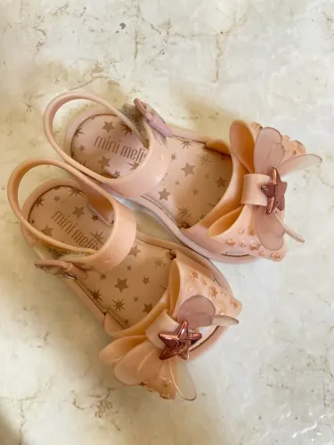 Mini Melissa Mar Sandal Star II na cor rosa