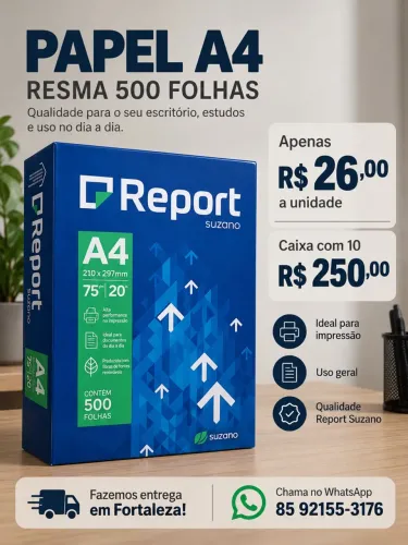 Resma papel A4 Report 500 folhas