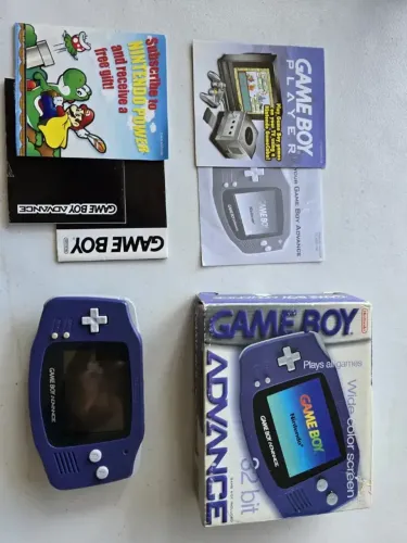 Console Portátil Nintendo Game Boy Advance Roxo Indigo Caixa