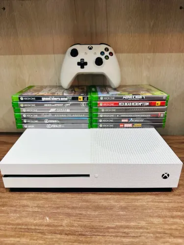 Xbox One S Com Jogo e Controle | Entregamos em toda região 