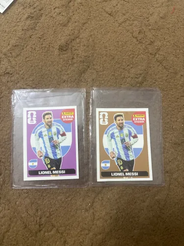 Figurinha bronze e bordo messi