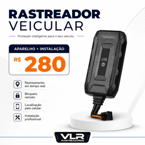 Rastreador veicular com instalação profissional por apenas R$ 280.