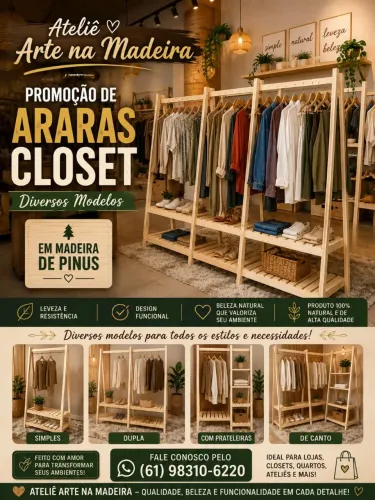 Promoção de araras closet 