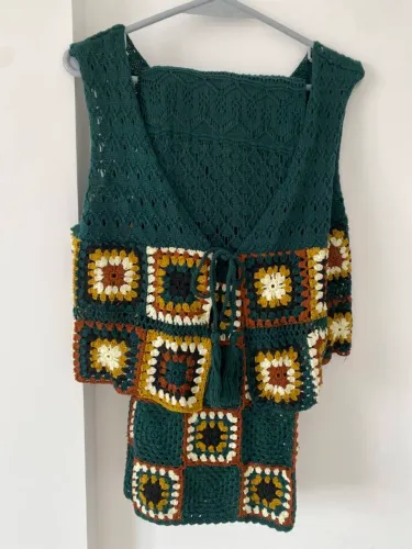 Conjunto de crochê (top + calça)