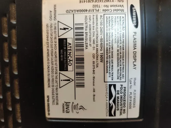 Tv Samsung com defeito
