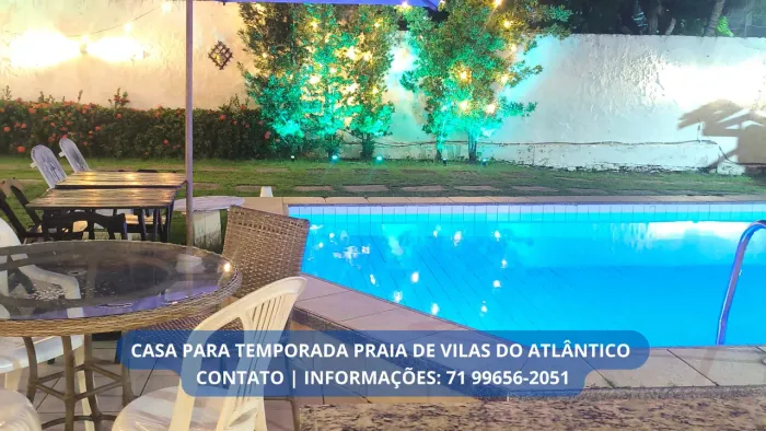 CASA DE TEMPORADA Piscina Privativa | 5/4 Climatizados | Praia de Vilas do Atlântico