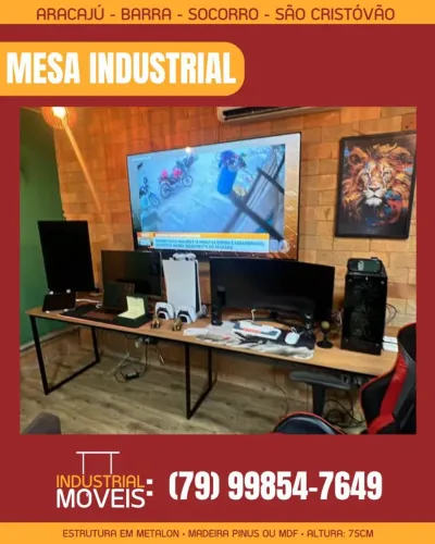 Mesa gamer industrial 